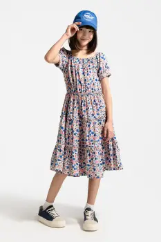 Coccodrillo rochie midi, evazata, FLOWER PARADISE GIRL JUNIOR imagine