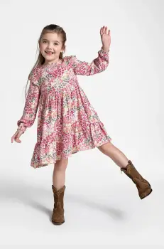 Coccodrillo rochie midi, evazati, NOSTALGIC MEADOW GIRL KIDS imagine