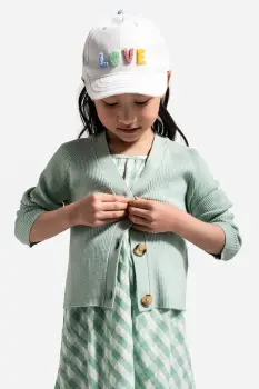 Coccodrillo sapca din bumbac pentru copii culoarea alb, cu imprimeu, ACCESSORIES SUMMER GIRL imagine