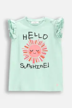 Coccodrillo tricou bebe culoarea verde, TROPICAL STORY GIRL NEWBORN imagine