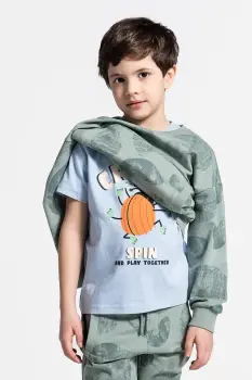 Coccodrillo tricou copii cu imprimeu, SAGE TIME BOY KIDS imagine