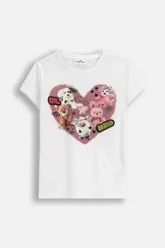Coccodrillo tricou copii culoarea alb, CRAFT PUNK GIRL KIDS imagine