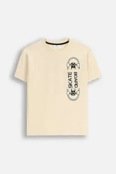 Coccodrillo tricou copii culoarea alb, cu imprimeu, EVERYDAY BOY B imagine