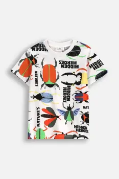 Coccodrillo tricou copii culoarea alb, cu imprimeu, SAGE TIME BOY KIDS imagine