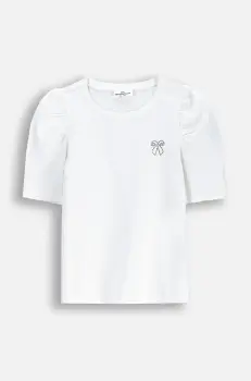 Coccodrillo tricou copii culoarea alb, ELEGANT JUNIOR GIRL imagine