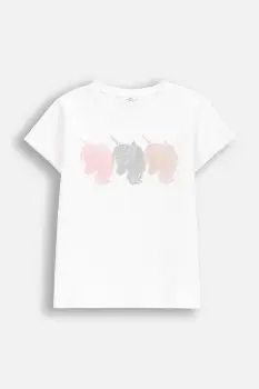 Coccodrillo tricou copii culoarea alb, EVERYDAY GIRL imagine