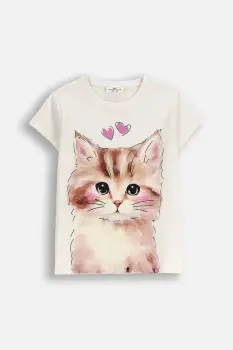 Coccodrillo tricou copii culoarea alb, EVERYDAY GIRL A imagine