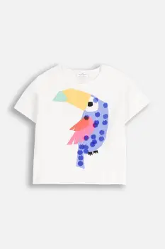 Coccodrillo tricou copii culoarea alb, TROPICAL STORY GIRL KIDS imagine