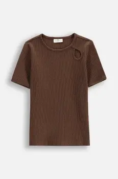 Coccodrillo tricou copii culoarea maro, NOSTALGIC MEADOW GIRL JUNIOR imagine