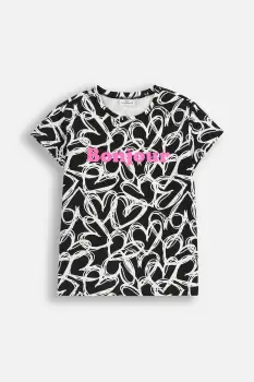 Coccodrillo tricou copii culoarea negru, EVERYDAY GIRL A imagine