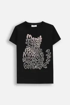 Coccodrillo tricou copii culoarea negru, EVERYDAY GIRL A imagine