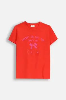 Coccodrillo tricou copii culoarea rosu, EVERYDAY GIRL A imagine