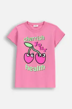 Coccodrillo tricou copii culoarea roz, EVERYDAY GIRL imagine