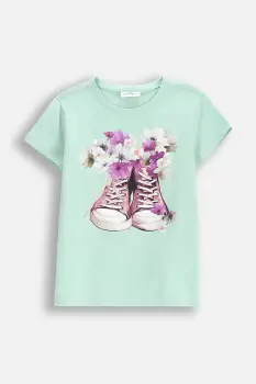 Coccodrillo tricou copii culoarea turcoaz, EVERYDAY GIRL imagine