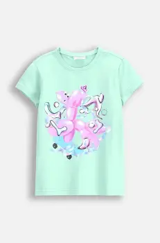 Coccodrillo tricou copii culoarea verde, COSMIC GIRL KIDS imagine