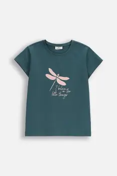 Coccodrillo tricou copii culoarea verde, EVERYDAY GIRL A imagine