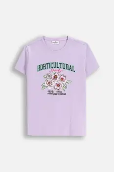 Coccodrillo tricou copii culoarea violet, EVERYDAY GIRL A imagine