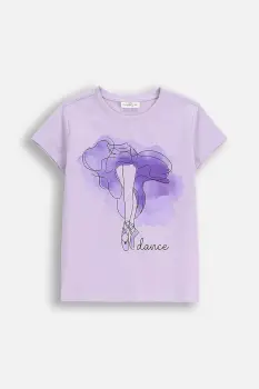 Coccodrillo tricou copii culoarea violet, EVERYDAY GIRL A imagine