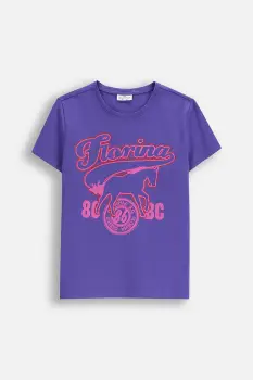 Coccodrillo tricou copii culoarea violet, EVERYDAY GIRL A imagine