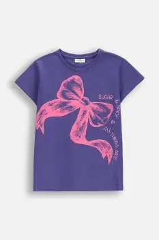 Coccodrillo tricou copii culoarea violet, EVERYDAY GIRL imagine
