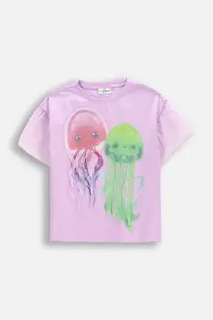 Coccodrillo tricou copii culoarea violet, INSIDE OCEAN GIRL KIDS imagine