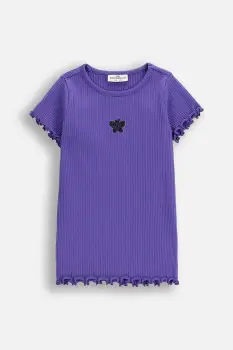 Coccodrillo tricou copii culoarea violet, RAVE GIRL KIDS imagine
