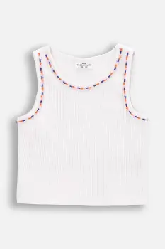 Coccodrillo tricou culoarea alb, FLOWER PARADISE GIRL JUNIOR imagine