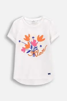 Coccodrillo tricou culoarea alb, FLOWER PARADISE GIRL KIDS imagine