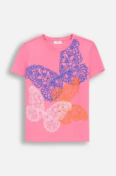 Coccodrillo tricou culoarea roz, EVERYDAY GIRL imagine