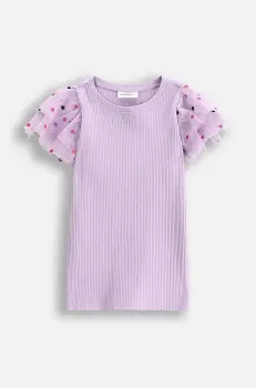 Coccodrillo tricou culoarea violet, REBEL GIRL KIDS imagine