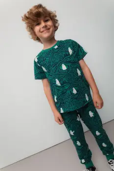 Coccodrillo tricou de bumbac pentru copii cu imprimeu, YETI BOY KIDS imagine