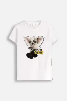 Coccodrillo tricou de bumbac pentru copii culoarea alb, CRAFT PUNK GIRL JUNIOR imagine