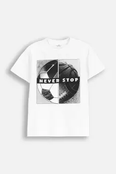 Coccodrillo tricou de bumbac pentru copii culoarea alb, cu imprimeu, EVERYDAY BOY imagine