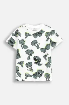 Coccodrillo tricou de bumbac pentru copii culoarea alb, cu imprimeu, EVERYDAY BOY imagine