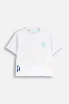 Coccodrillo tricou de bumbac pentru copii culoarea alb, cu imprimeu, LICENCE BOY imagine