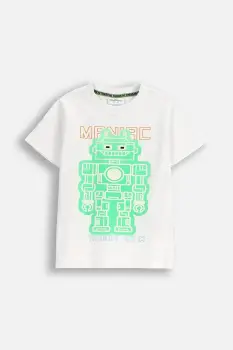 Coccodrillo tricou de bumbac pentru copii culoarea alb, cu imprimeu, X-RAY VISION BOY KIDS imagine