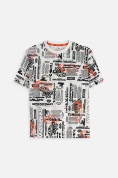 Coccodrillo tricou de bumbac pentru copii culoarea alb, cu model, EVERYDAY BOY A imagine