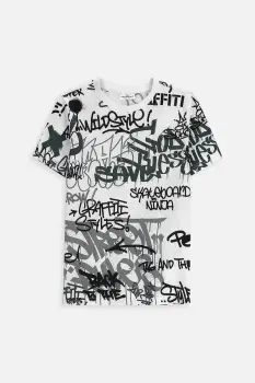 Coccodrillo tricou de bumbac pentru copii culoarea alb, cu model, EVERYDAY BOY A imagine