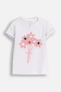 Coccodrillo tricou de bumbac pentru copii culoarea alb, FROSTING PUDDLE GIRL KIDS imagine