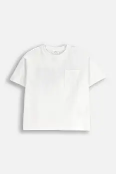 Coccodrillo tricou de bumbac pentru copii culoarea alb, uni, X-RAY VISION BOY JUNIOR imagine