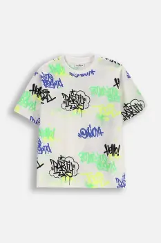 Coccodrillo tricou de bumbac pentru copii culoarea bej, cu imprimeu, EVERYDAY BOY imagine