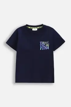 Coccodrillo tricou de bumbac pentru copii culoarea bleumarin, cu imprimeu, COSMIC RAVE BOY KIDS imagine