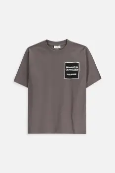 Coccodrillo tricou de bumbac pentru copii culoarea gri, cu imprimeu, EVERYDAY BOY A imagine