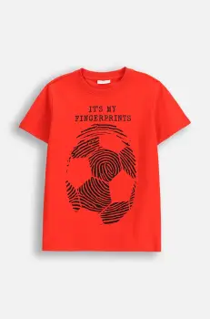 Coccodrillo tricou de bumbac pentru copii culoarea rosu, cu imprimeu, EVERYDAY BOY imagine