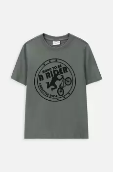Coccodrillo tricou de bumbac pentru copii culoarea verde, cu imprimeu imagine