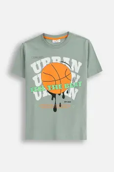 Coccodrillo tricou de bumbac pentru copii culoarea verde, cu imprimeu, EVERYDAY BOY imagine