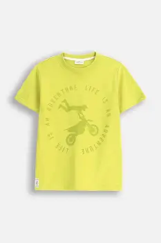 Coccodrillo tricou de bumbac pentru copii culoarea verde, cu imprimeu, EVERYDAY BOY imagine