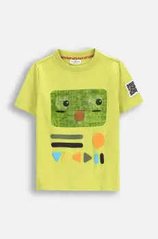 Coccodrillo tricou de bumbac pentru copii culoarea verde, cu imprimeu, GAMER BOY KIDS imagine