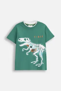 Coccodrillo tricou de bumbac pentru copii culoarea verde, cu imprimeu, X-RAY VISION BOY KIDS imagine