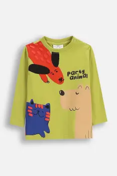 Coccodrillo tricou din bumbac pentru bebelusi culoarea verde, cu imprimeu, BUDDIES BOY NEWBORN imagine